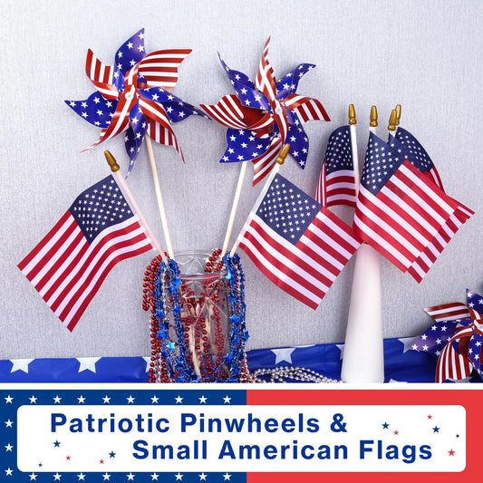 HOOSUN red, white, and blue pinwheels brightening yard decor