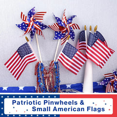 HOOSUN red, white, and blue pinwheels brightening yard decor
