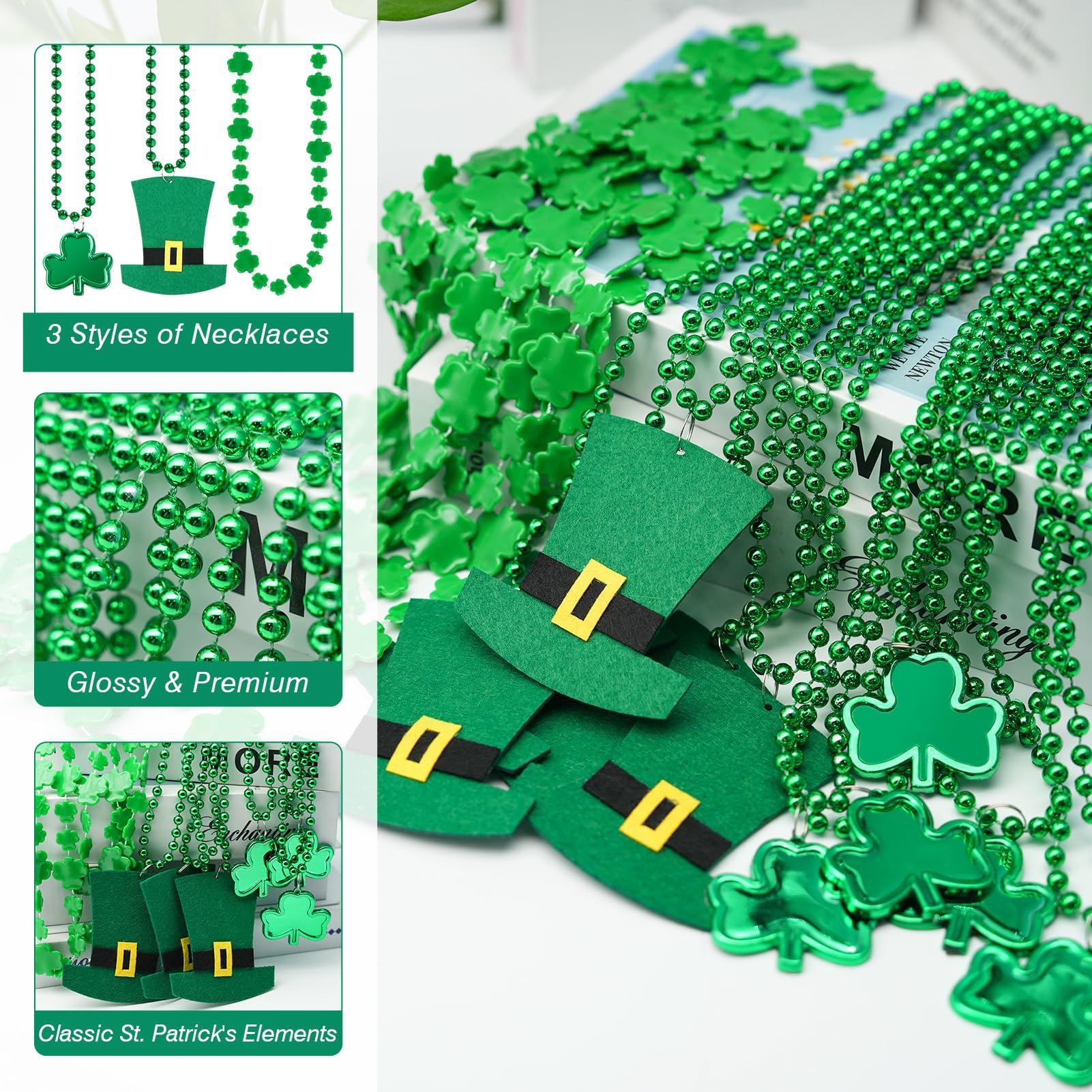 HOOSUN multicolor beads necklace adds sparkle to party decorations.
