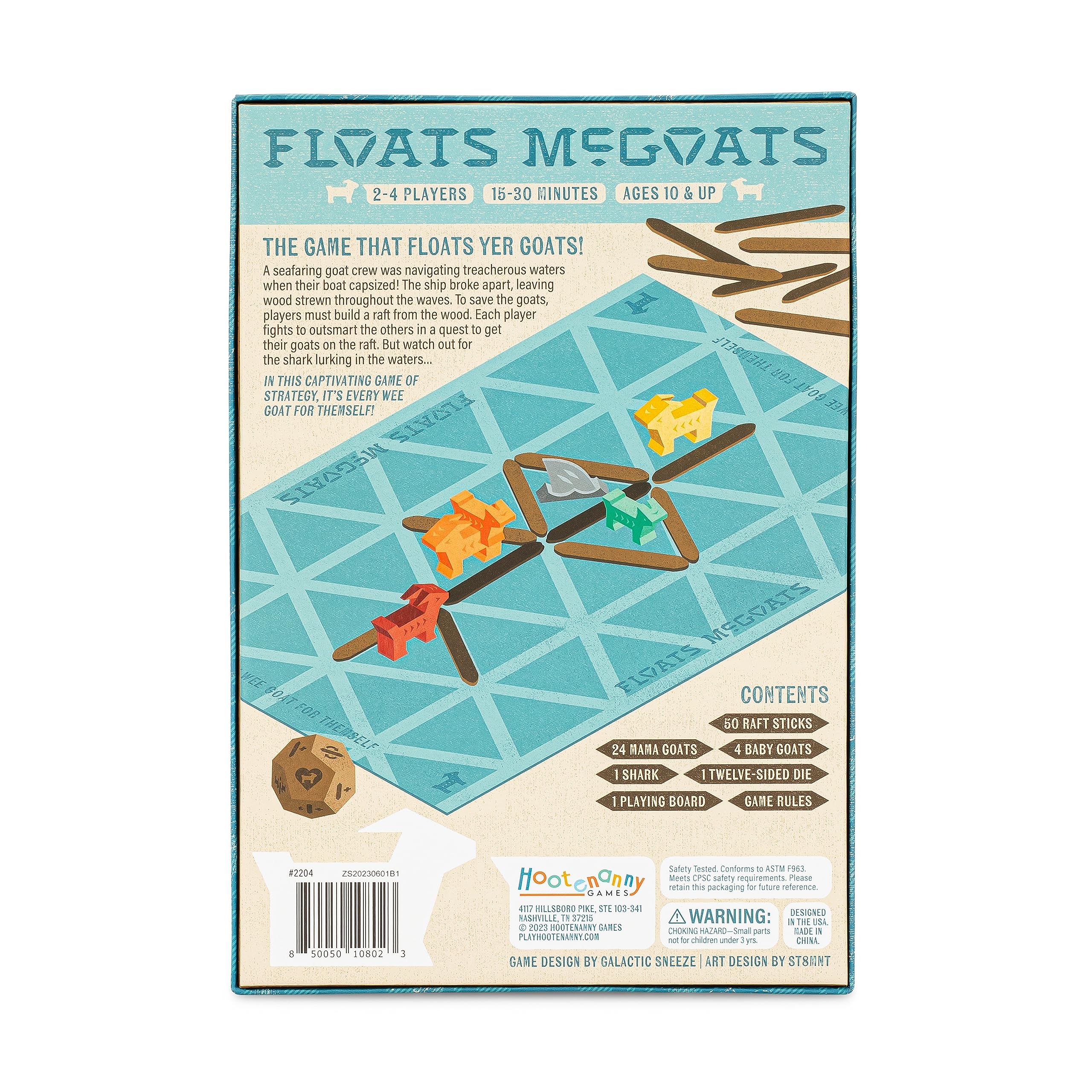 Compact Floats McGoats components ready for travel play