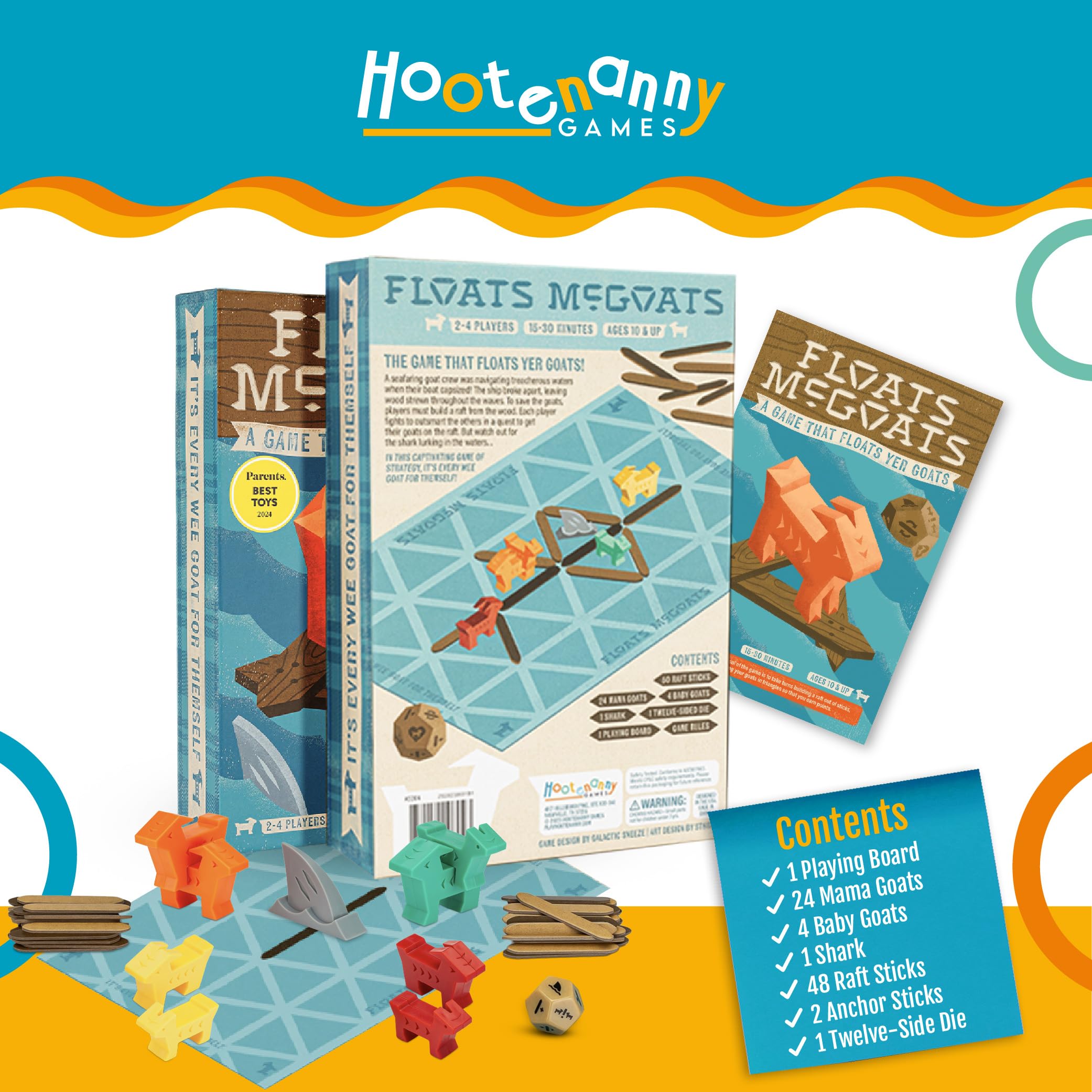 Goat rescue card emphasizes rescue mission in Floats McGoats