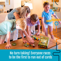 Hootenanny Games Early Bird challenge cards inspire lively in-game actions.
