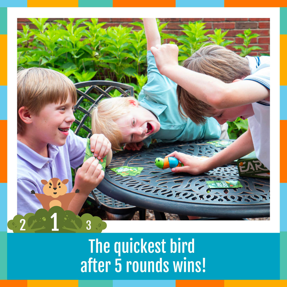 Hootenanny Games Early Bird leave the nest card prompts quick switching.