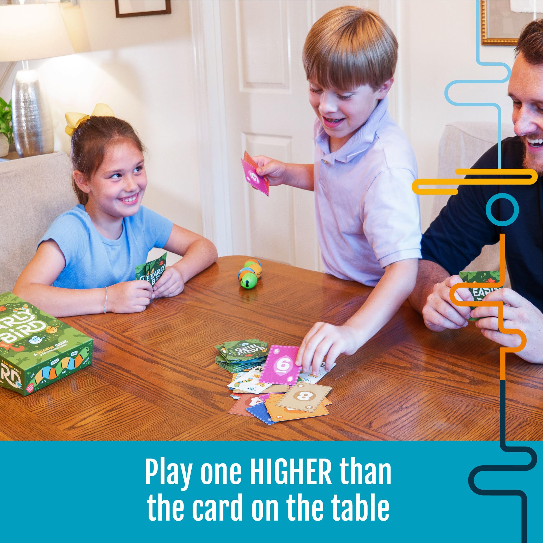 Hootenanny Games Early Bird fast-paced play keeps everyone moving.