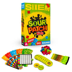 Hootenanny Games Sixem Sour Patch Kids box front for family game night