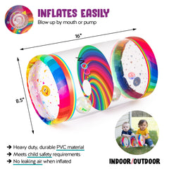 Hoovy Rainbow Swirls LED ball inside adds gentle light cues to playtime
