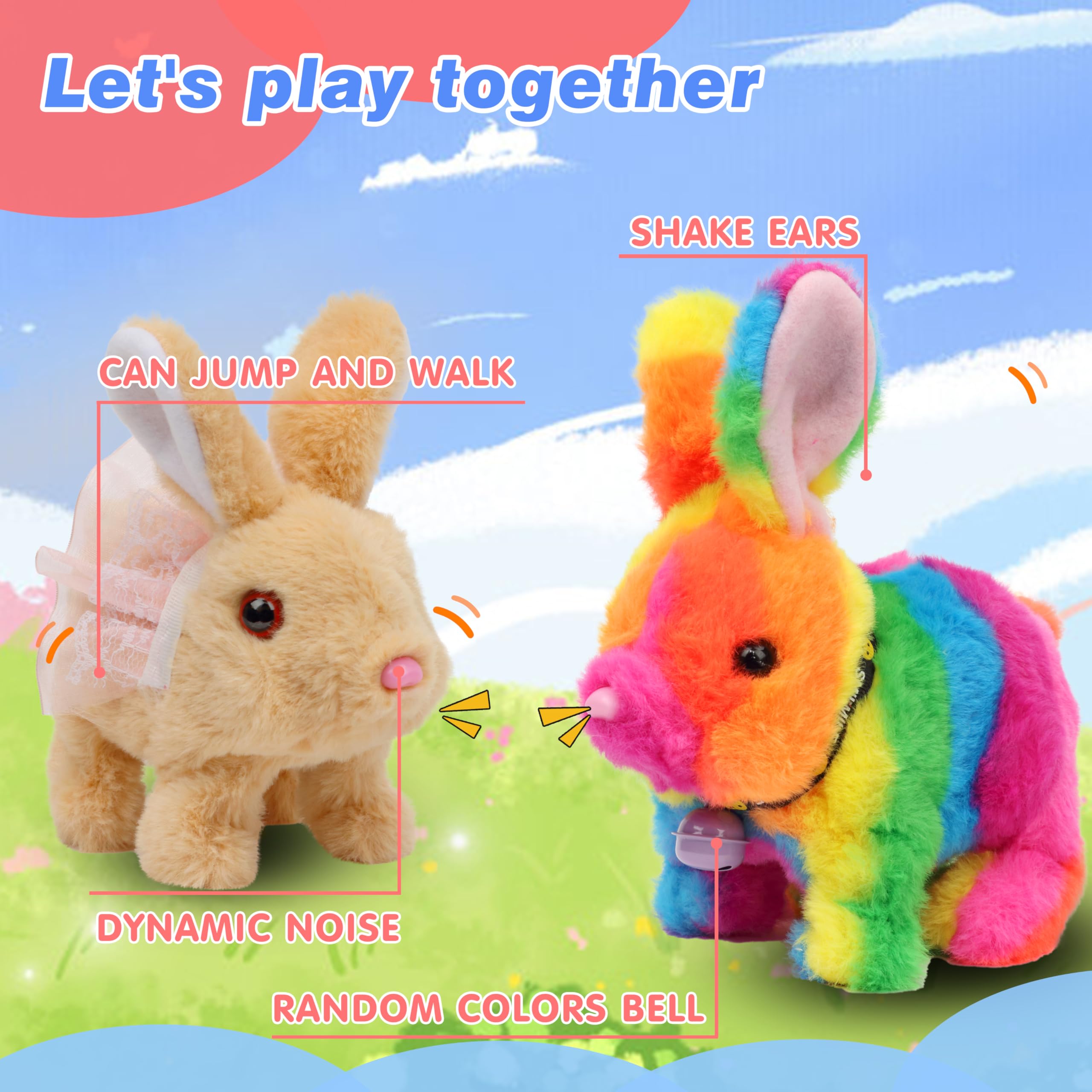 Hopearl animated bunny mouth chew sound enhances realistic pet-like interaction