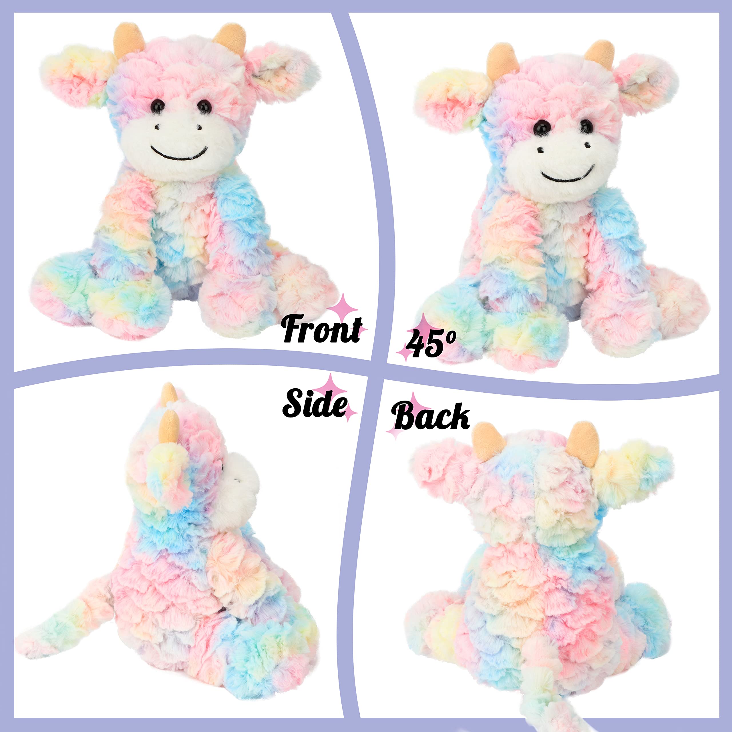Hopearl bedtime buddy plush cow for comforting night routines