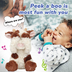 Hopearl Peek A Boo Cow in toddler room shows safe and cozy play