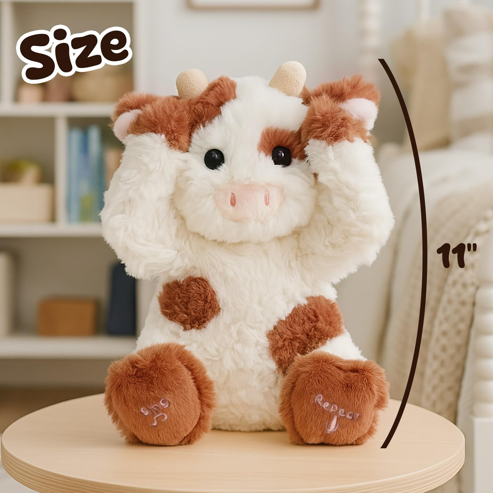 Hopearl Peek A Boo Cow repeat function supports language imitation