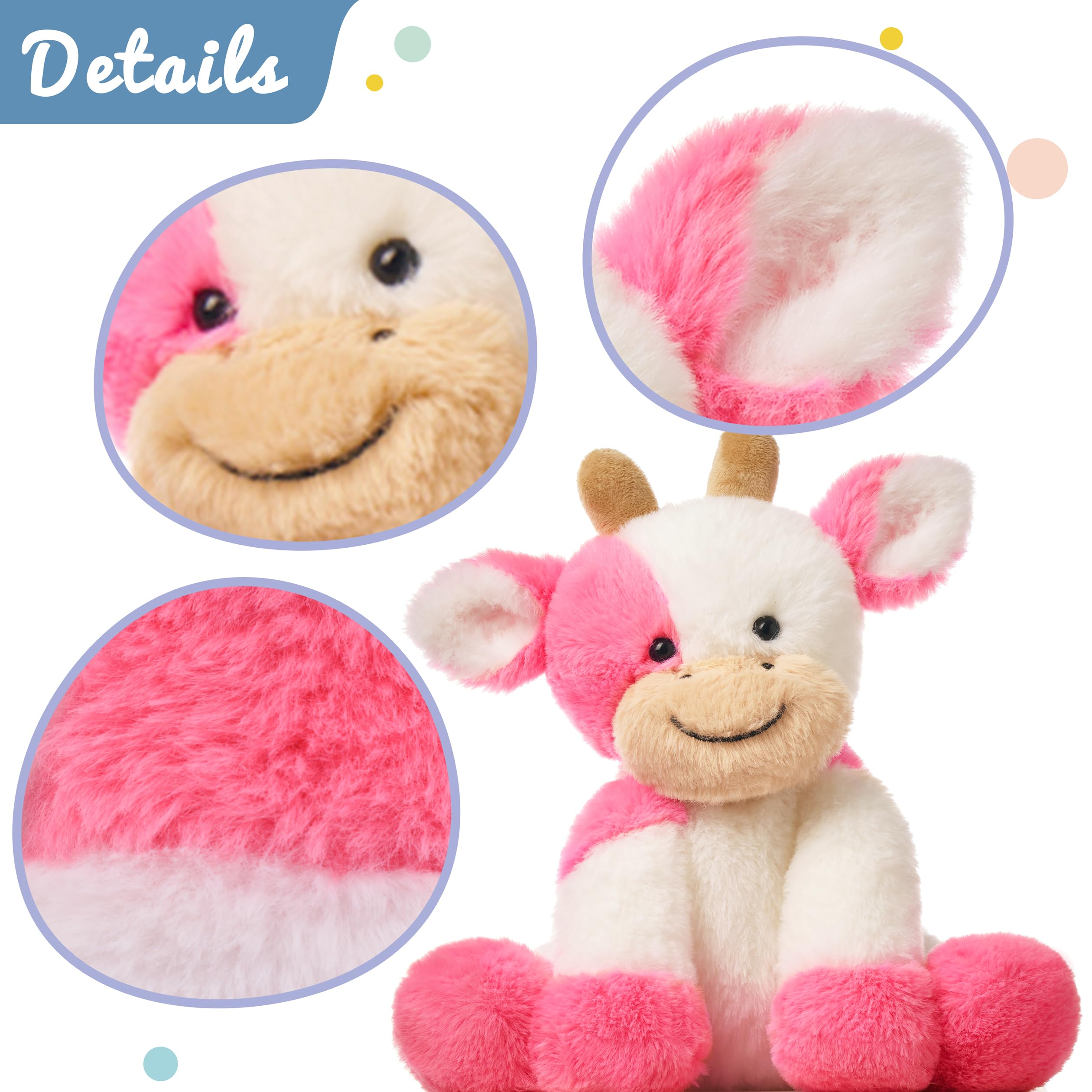 Hopearl plush cow toy gift-ready keepsake for birthdays.
