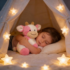 Hopearl plush cow toy designed safe for kids and easy to clean.