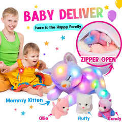 Hopearl soft rainbow plush texture close-up for comforting play