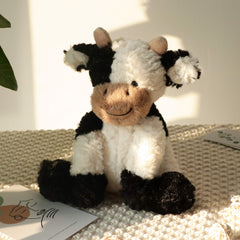 Hopearl soft stuffed cow side angle reveals durable, kid-friendly build.