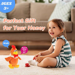 Hopearl Talking Chicken stands about nine inches tall.
