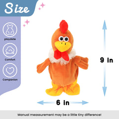 Hopearl Talking Chicken walks and nods during interactive play.