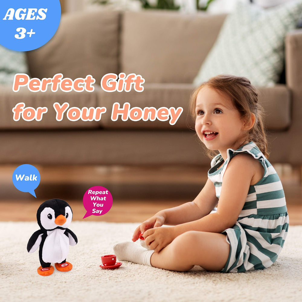Hopearl Talking Penguin foot button triggers songs while walking.