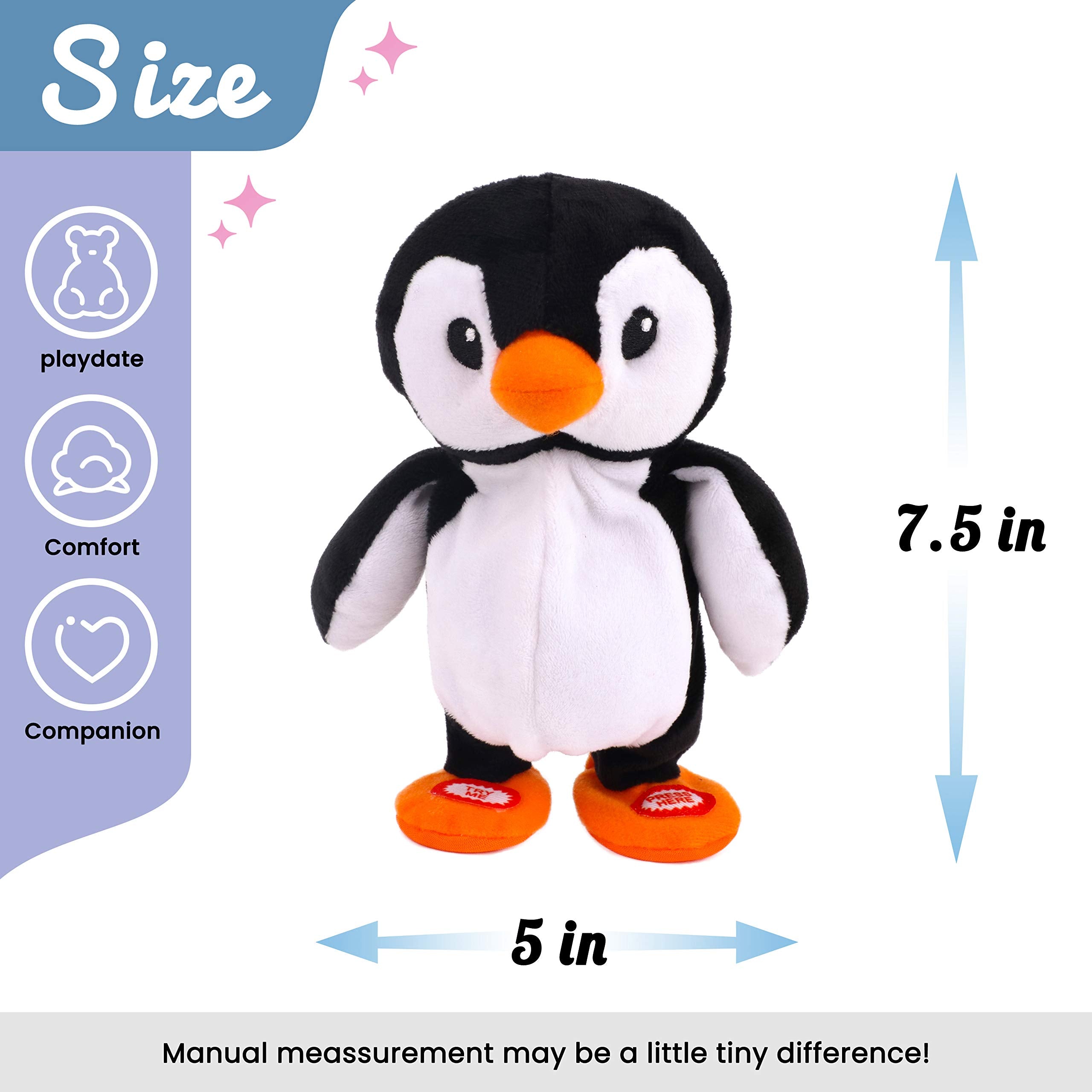 Hopearl Talking Penguin speaking to encourage language practice and responses.