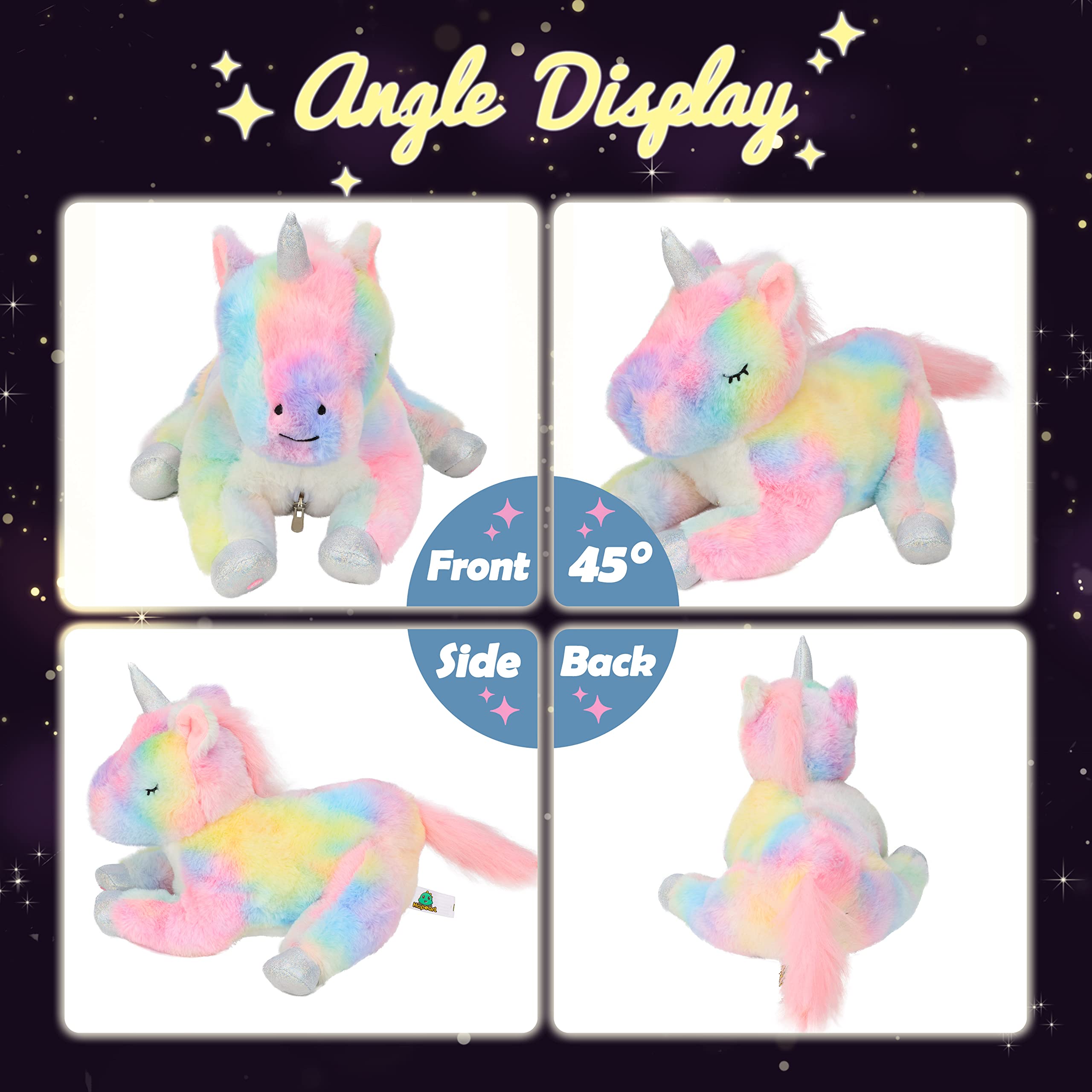 Hopearl unicorn glows in the dark for bedtime ambiance