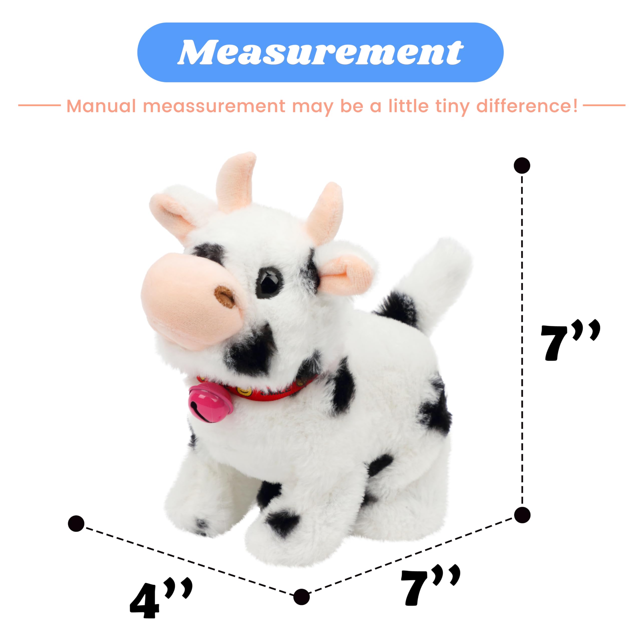 Hopearl Walking Cow ears wiggle during lively pretend play.