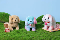Hopearl Walking Dog with Bell rainbow color; vibrant design adds cheer to playtime