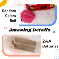 Hopearl Walking Point Dog pink closeup bell, sensor detail adds charm during play