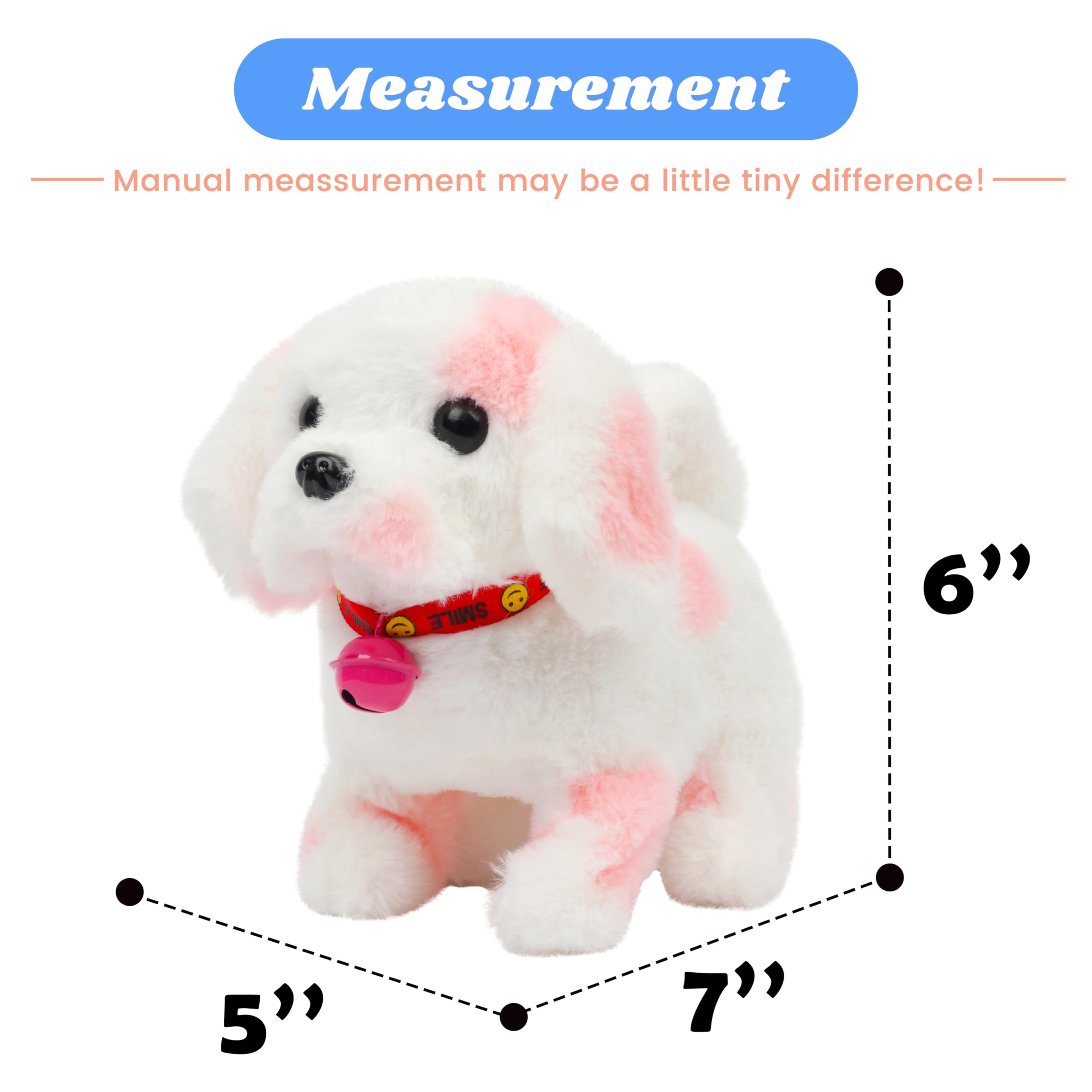 Hopearl Walking Point Dog pink walking action, engages kids with movement and sounds