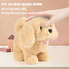 Hopearl woof sound dog toy emits gentle sounds as children explore.