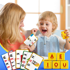 HOPEEYE letter cubes enlarged for precise word matching and smoother spelling practice.