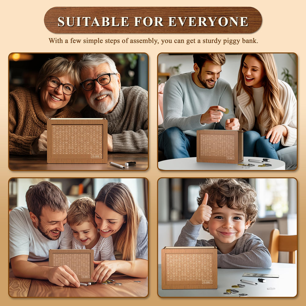 Hopefire 10000 savings box decorative display enhances any room while encouraging goals