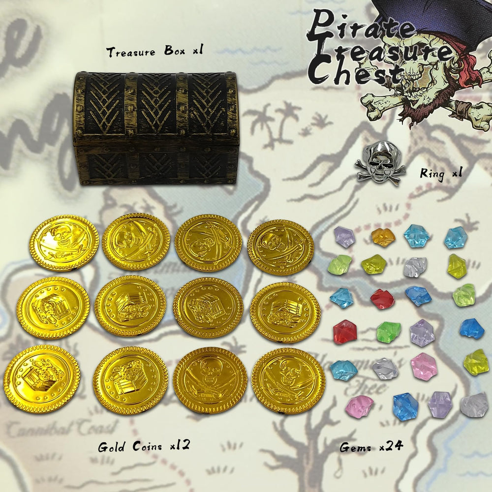 HOPELJ 12 gold coins sparkle, ideal pirate treasure props