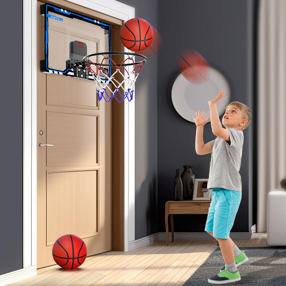 HopeRock includes 3 rubber basketballs for endless at-home shooting fun