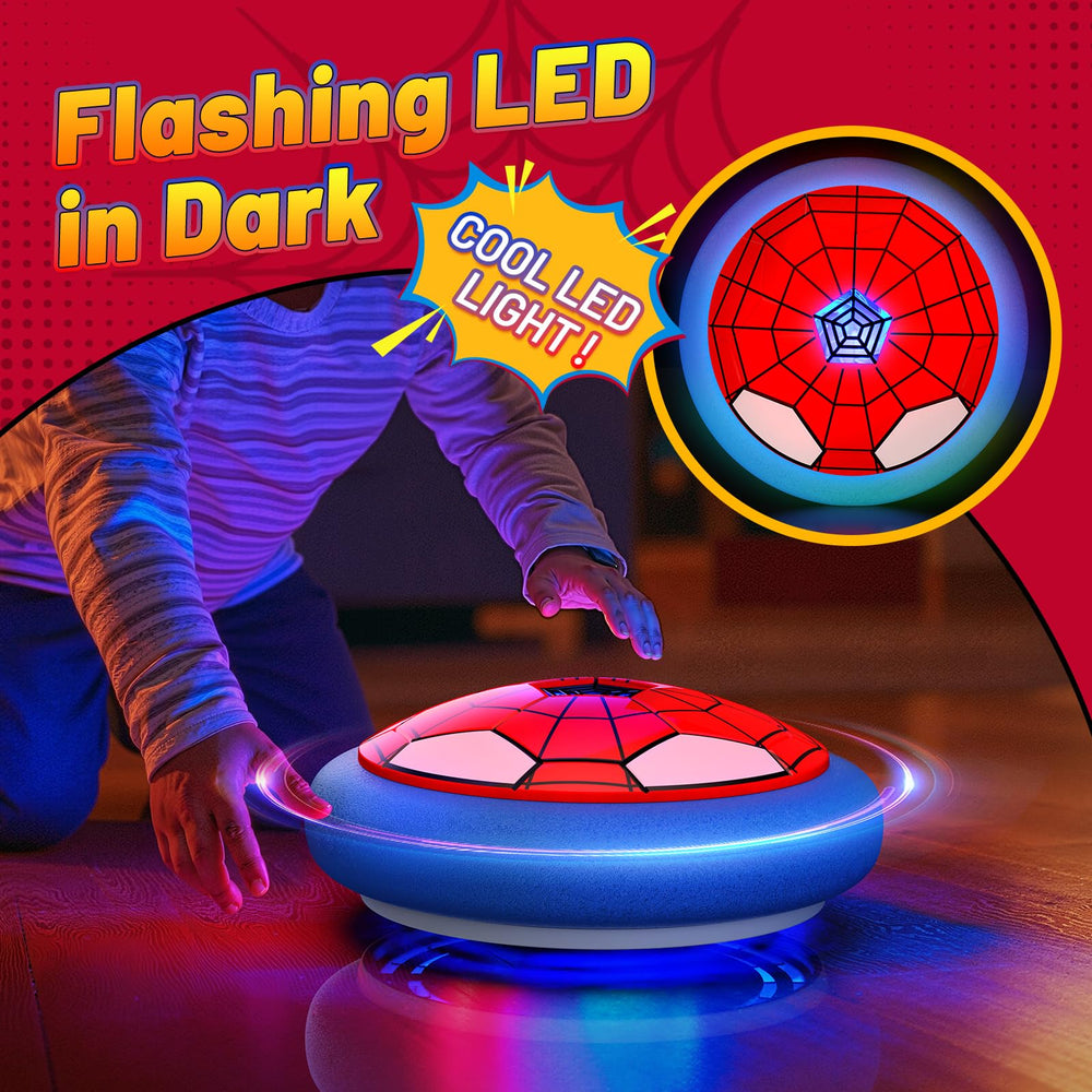 HopeRock hover soccer ball LED glow arena demonstrates vibrant night play