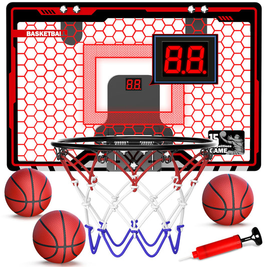 HopeRock over-the-door hoop with LED light for exciting night play