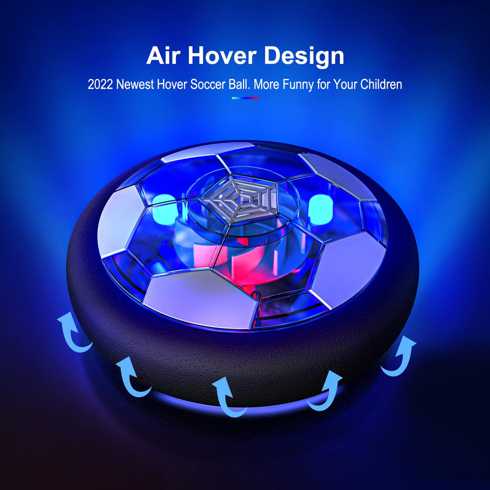 HopeRock rechargeable hover ball with LED lights at dusk