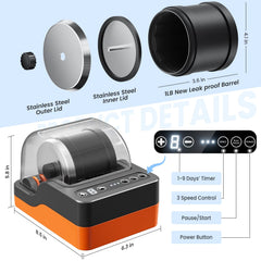 HopeRock Ultra Quiet Rock Tumbler Kit quiet enclosure reduces noise.