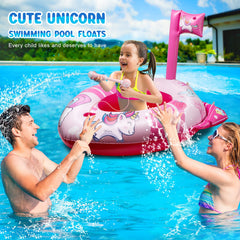 HopeRock unicorn float size 31.5 x 33.8 inches fits kids 3-8