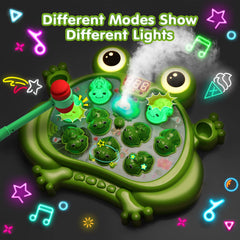 HopeRock Whack-A-Frog Game user pressing a frog during play for coordination