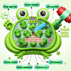 HopeRock Whack-A-Frog Game side view showing compact design for travel