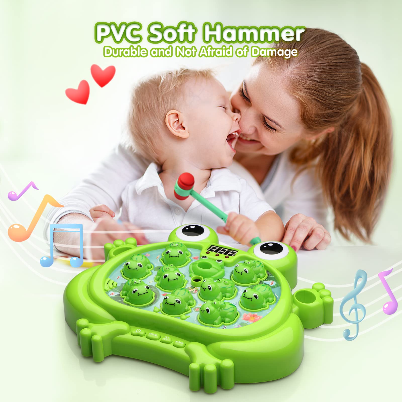 HopeRock Whack-A-Frog Game volume control for child-friendly listening