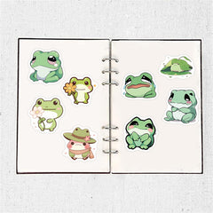 Hopetl frog stickers for tablets; bright, removable decoration.