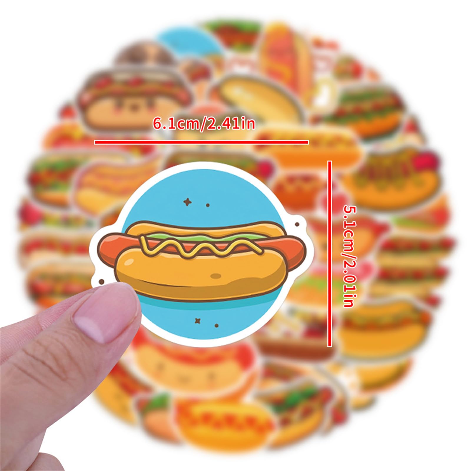 Hopetl hot dog stickers used as party decorations, ideal as gifts.