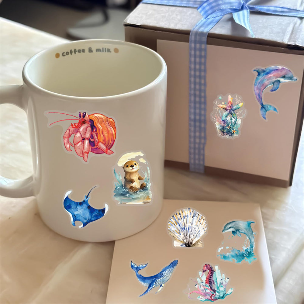Hopetl whale sticker enhances scrapbooks with bold marine imagery
