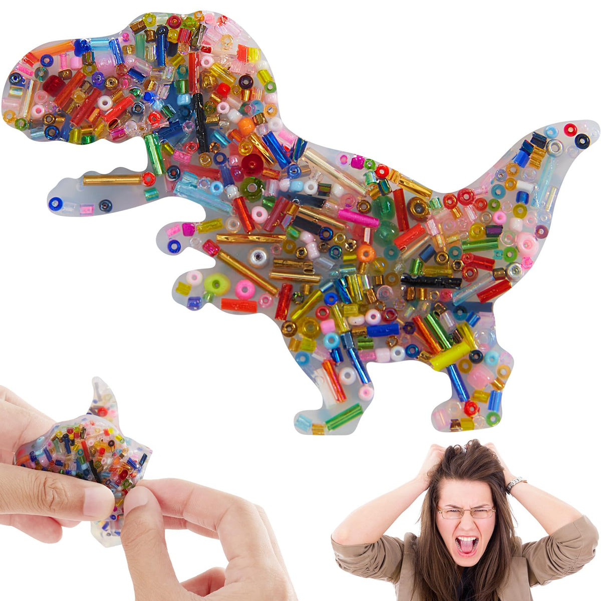 hopihy skin picking fidget toy close-up of dinosaurs – tactile engagement to improve focus