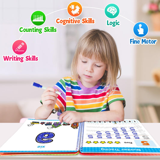 HOQEEWIPE dry-erase activity mat for preschool math encourages repeated practice and easy cleanup.