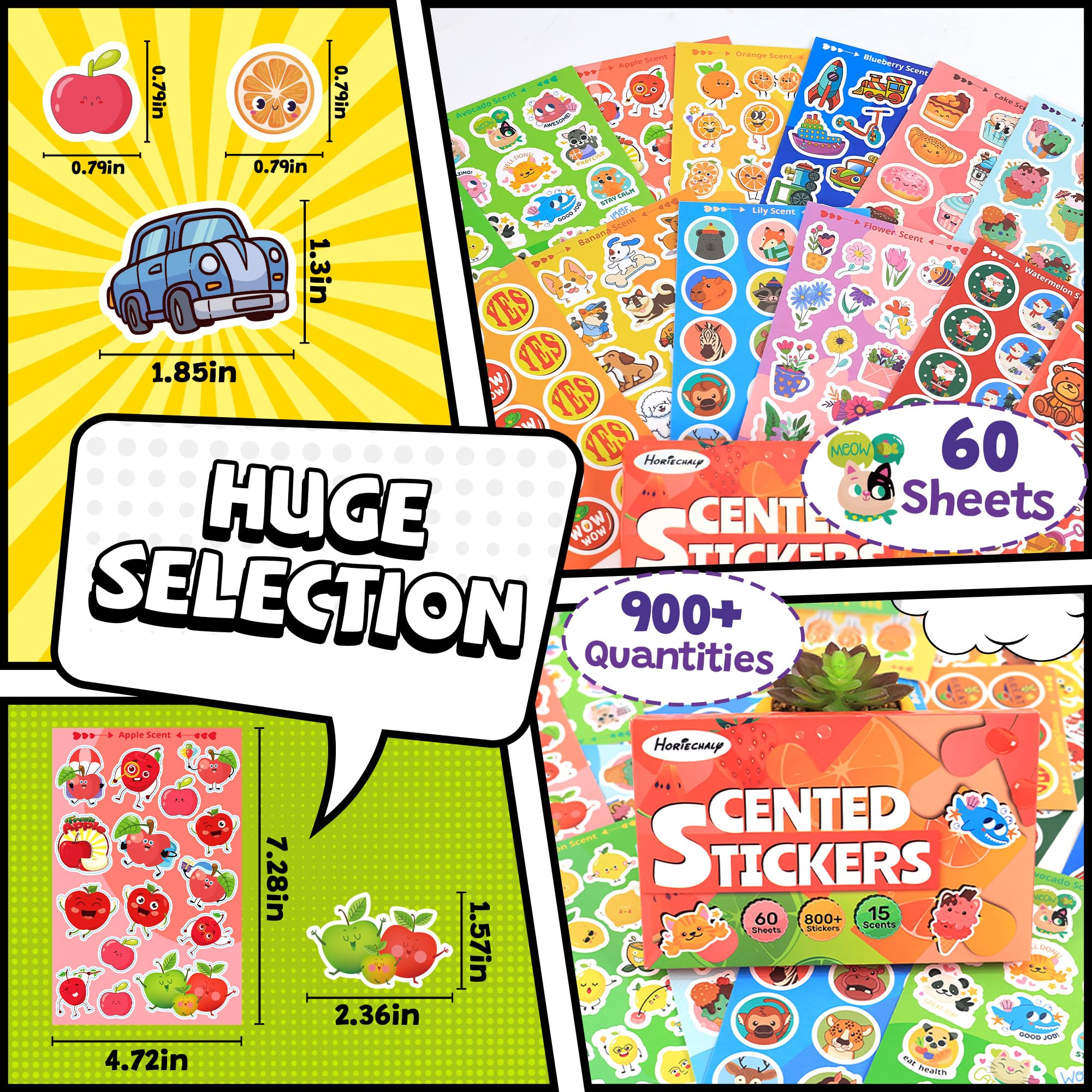 HORIECHALY Christmas theme stickers add festive decor for kids.