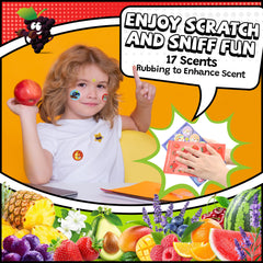HORIECHALY fruit flavor stickers with 17 scents for sensory play