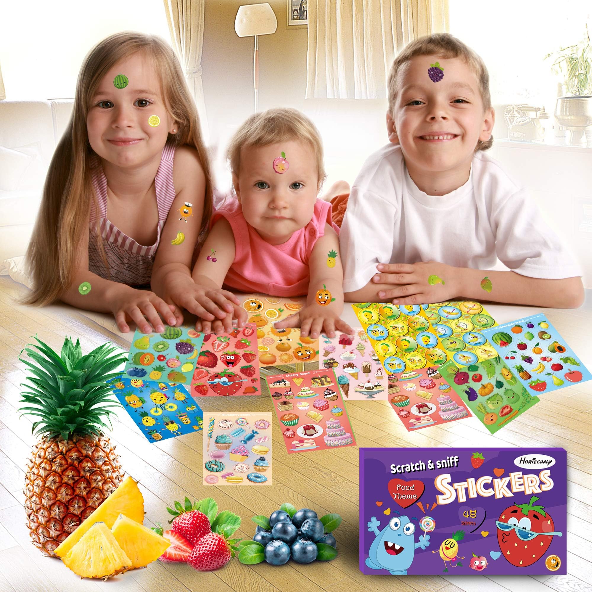HORIECHALY banana scented stickers for crafts and interactive learning