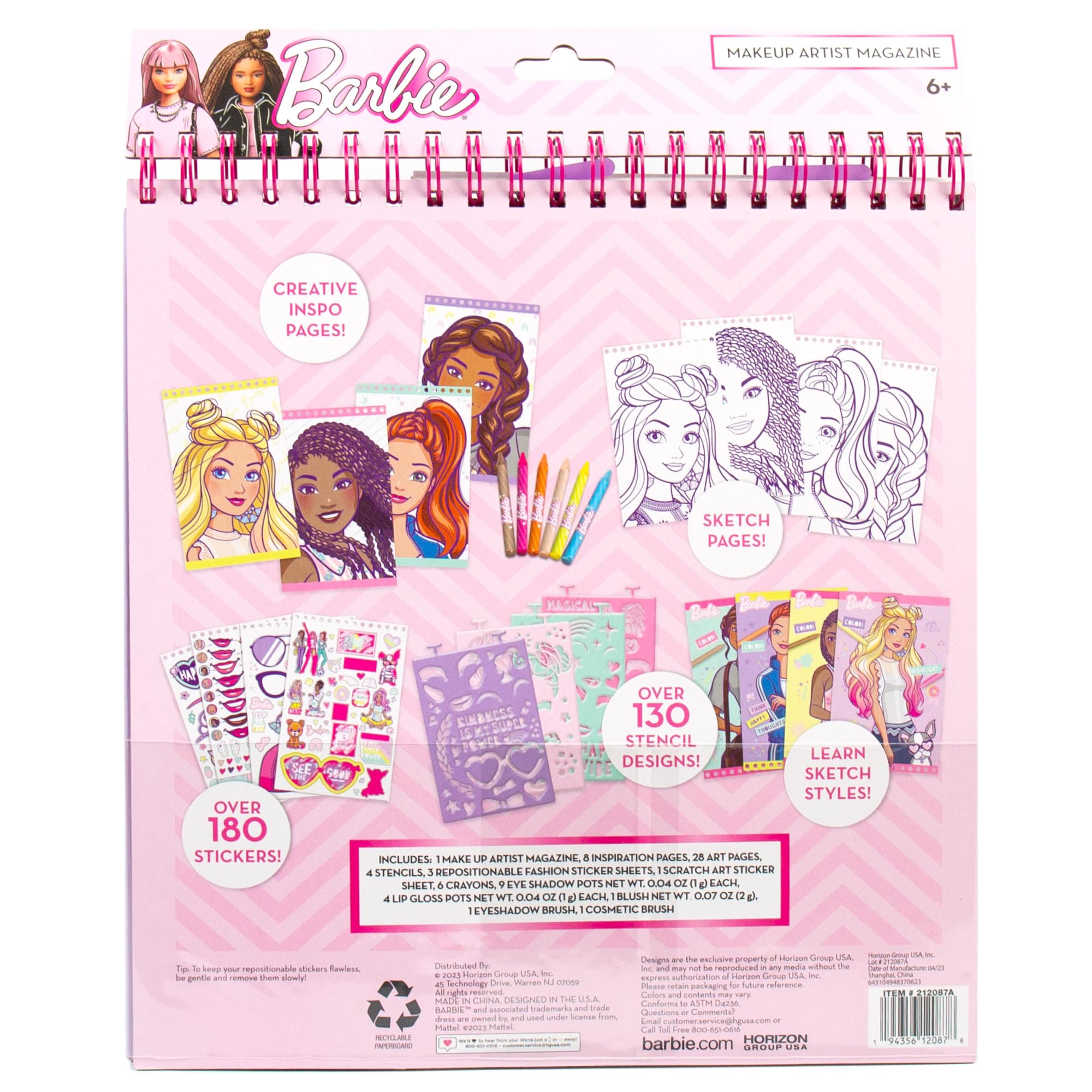 Horizon Barbie design pages for practicing looks and storytelling