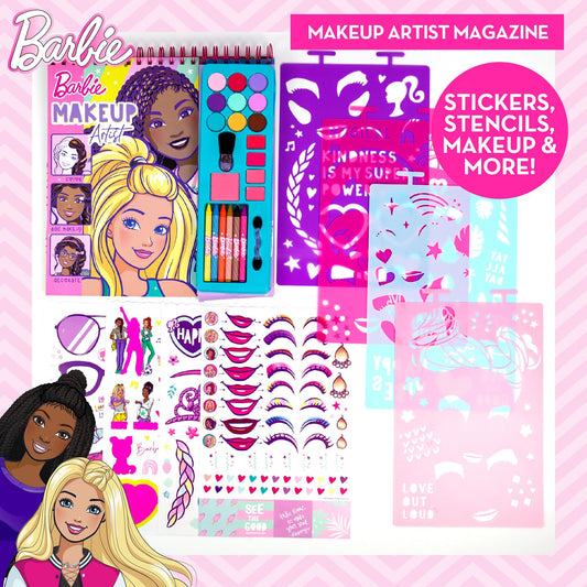 Horizon Barbie stencil sheets show hair and makeup designs for imaginative styling